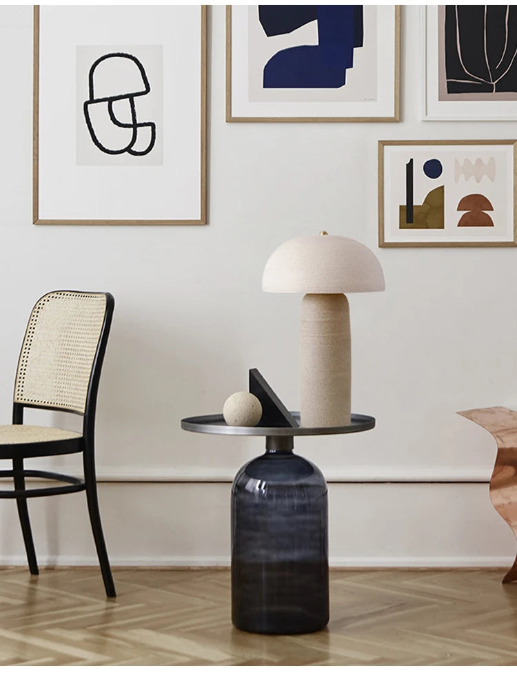 Teraïa – Lampe en céramique design rétro, éclairage d’ambiance pour salon et chambre