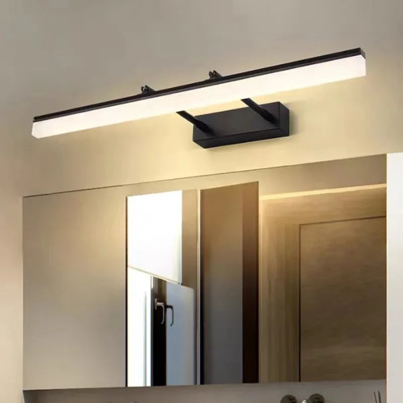 Applique Murale LED Salle de Bain Extensible – Éclairage Miroir Design Moderne – Dorée, Argentée ou Noire – 40 ou 50 cm