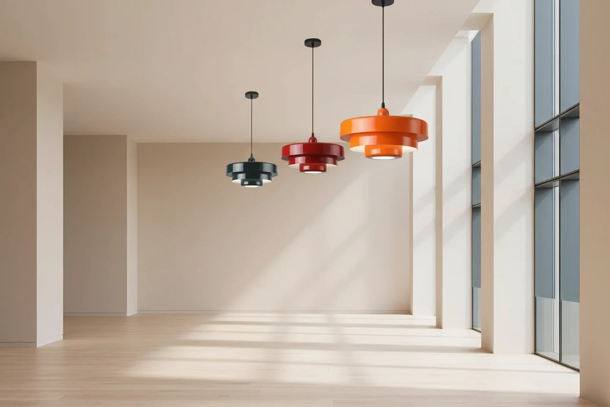 Strata — Suspension design nordique en aluminium, luminaire moderne graphique