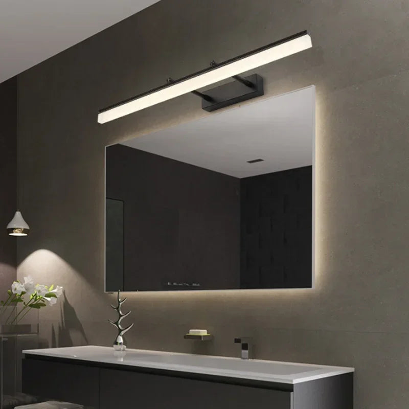 Applique Murale LED Salle de Bain Extensible – Éclairage Miroir Design Moderne – Dorée, Argentée ou Noire – 40 ou 50 cm