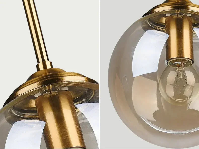 Éclat — Suspension design en verre ambré, lumière chaleureuse & élégante