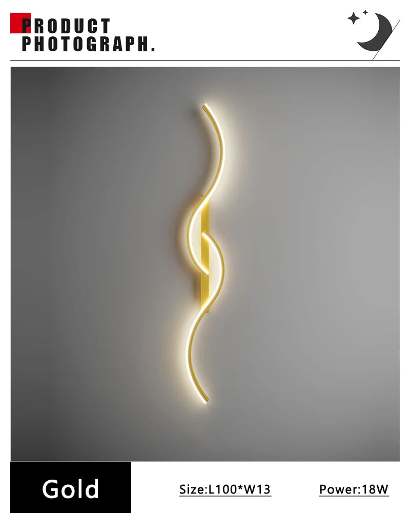 Linea — Applique murale LED sculpturale