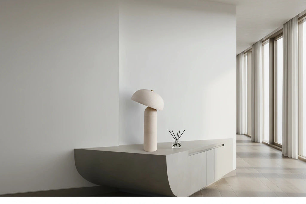 Teraïa – Lampe en céramique design rétro, éclairage d’ambiance pour salon et chambre